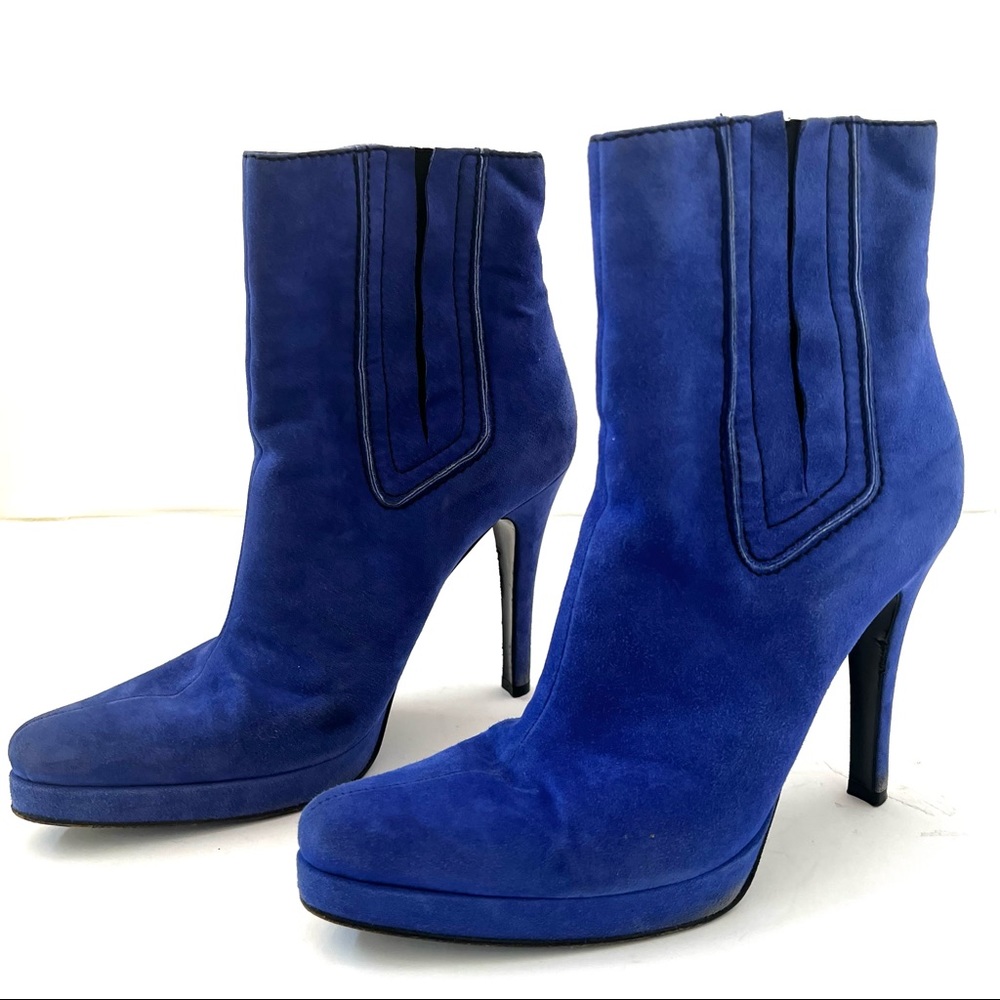 Casadei Blue Heel Boot B15/7 - Picture 2 of 12
